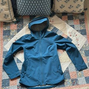 Gorgeous Sea-Blue Windbreaker Shell Jacket The North Face